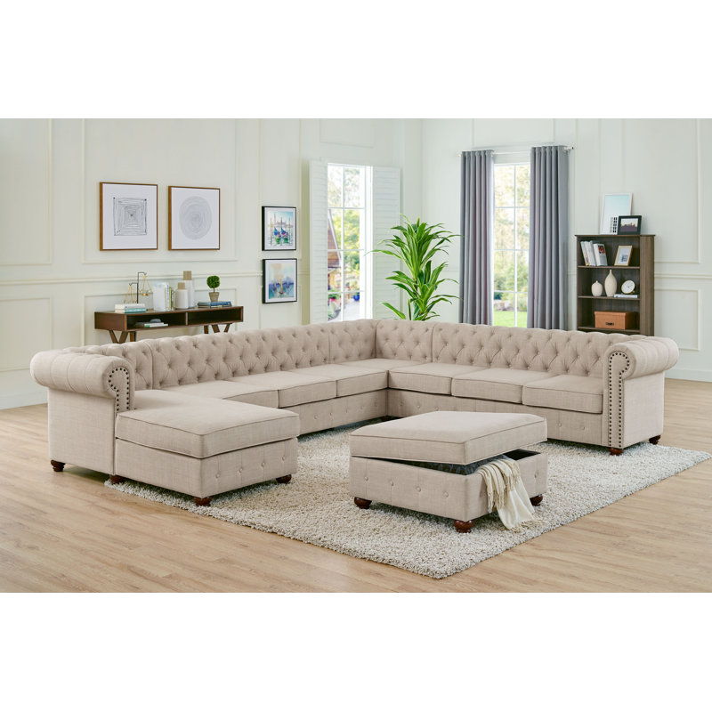 Canora Grey Mikesell Right Hand Facing Modular Sectional with Ottoman